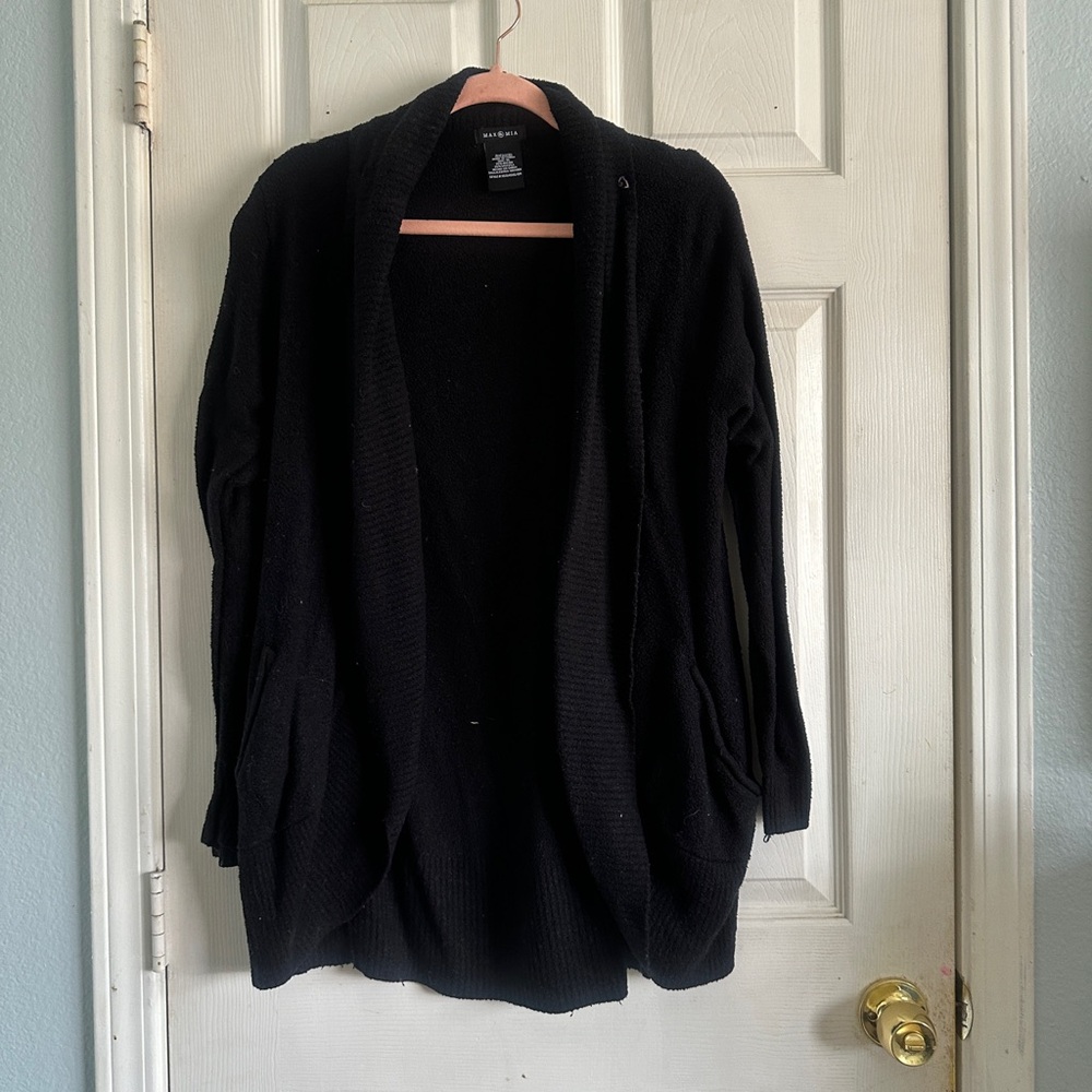 Black Wool Cardigan Max and Mia